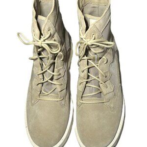 Sorel Caribou OTM Waterproof Suede Lightweight Ankle Boots Combat Beige sz 10